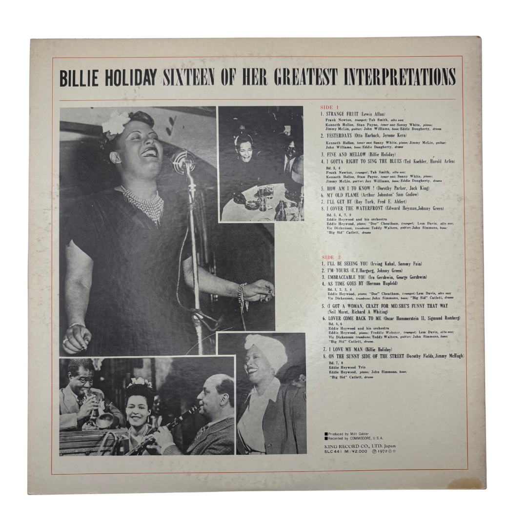 Billie Holiday – Sixteen Of Her Greatest Interpretations